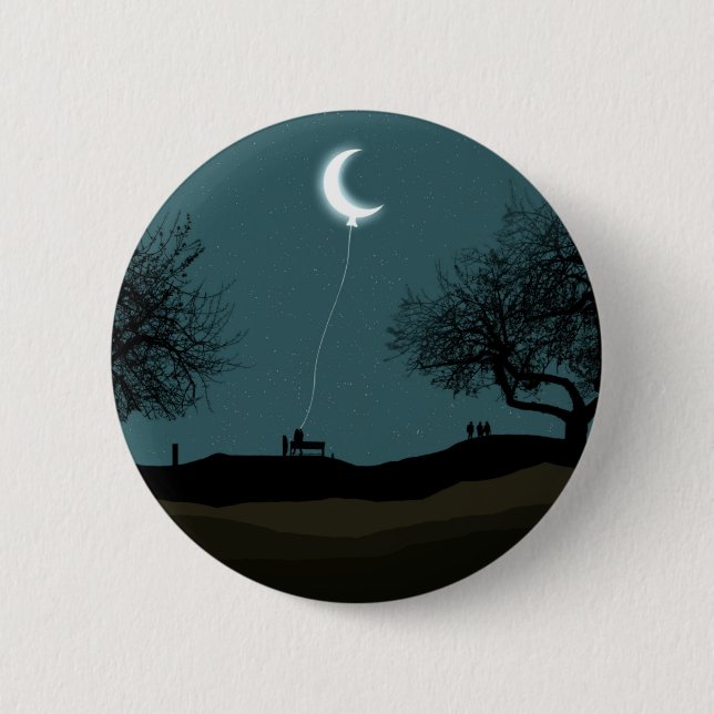 Badge Rond 5 Cm Ballons de lune (Devant)
