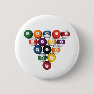 Badge Rond 5 Cm Ballons de piscine / Billard : Modèle 3D :