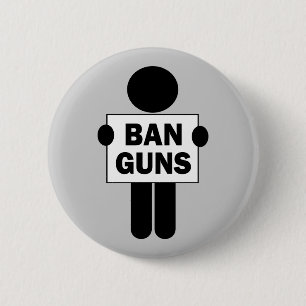 Badge Rond 5 Cm Ban Guns