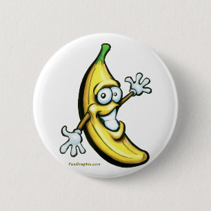 Badge Rond 5 Cm Banane