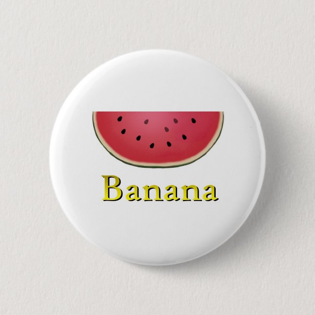 Badge Rond 5 Cm Banane (Devant)