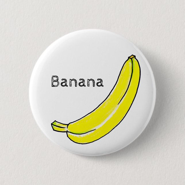Badge Rond 5 Cm Banane (Devant)
