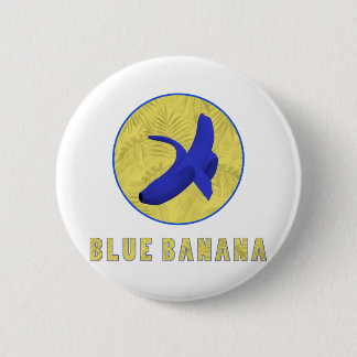 Badge Rond 5 Cm banane bleue