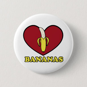 Badge Rond 5 Cm banane d'amour