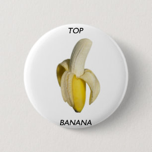 Badge Rond 5 Cm Banane supérieure