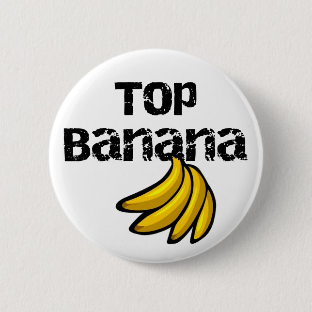 Badge Rond 5 Cm Banane supérieure (Devant)