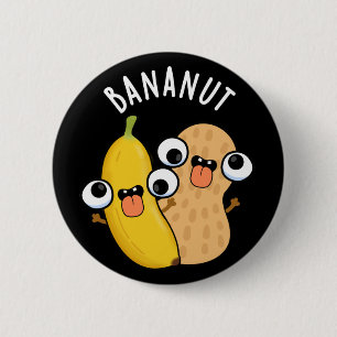 Badge Rond 5 Cm Bananut Funny Fruit Banana Pun Dark BG