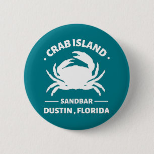 Badge Rond 5 Cm banc de sable de l'île de crabe Dustin Floride