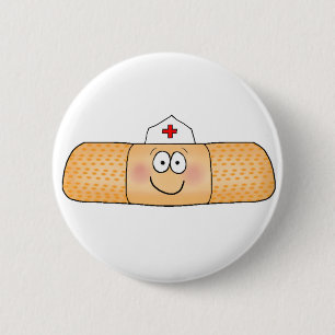 Badge Rond 5 Cm Bandage d'aide de bande de Whimsicla avec le