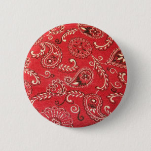 Badge Rond 5 Cm Bandana rouge