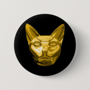 Badge Rond 5 Cm Bande de chat égyptienne