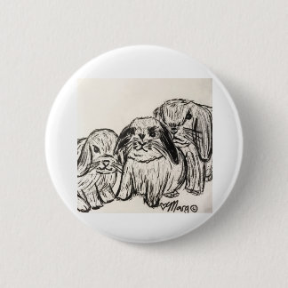 Badge Rond 5 Cm Bande de lapins