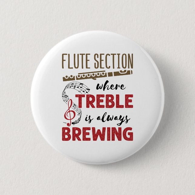 Badge Rond 5 Cm Bande de marquage de section de flute Brassage (Devant)