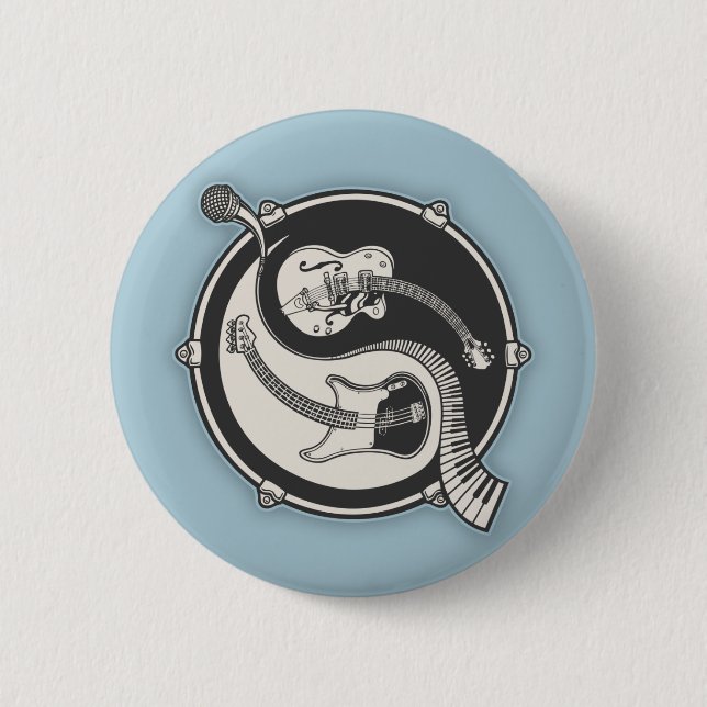 Badge Rond 5 Cm Bande de Yin (Devant)