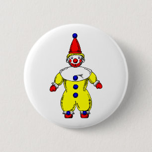 Badge Rond 5 Cm Bande dessinée automatique de clown de type