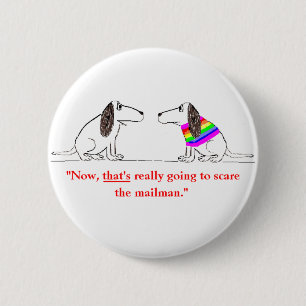 Badge Rond 5 Cm Bande dessinée gaie #5 de chien