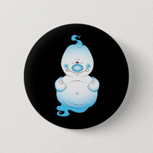 Badge Rond 5 Cm Bande dessinée mignonne de fantôme de Halloween