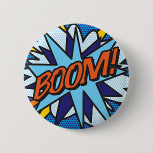 Badge Rond 5 Cm Bande dessinée Pop Art BOOM!