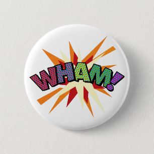 Badge Rond 5 Cm Bande dessinée Pop Art WHAM!
