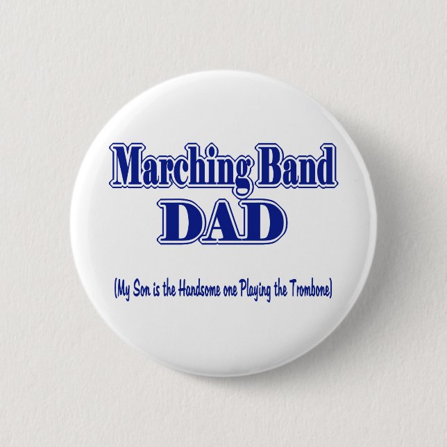 Badge Rond 5 Cm Bande Marching papa/ Trombone (Devant)