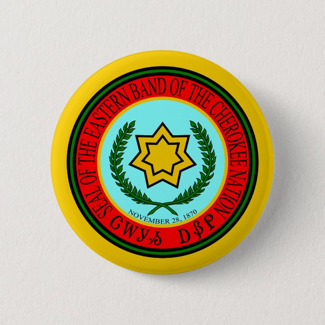 Badge Rond 5 Cm Bande orientale du joint cherokee (Devant)