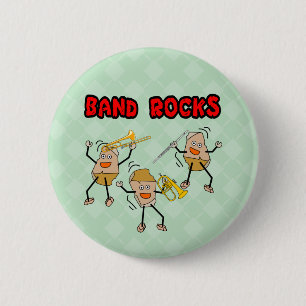 Badge Rond 5 Cm Bande Rocks
