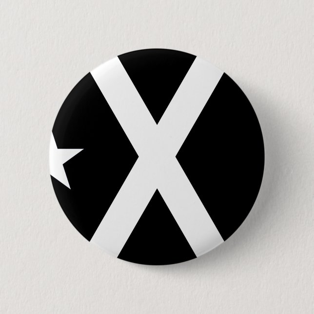 Badge Rond 5 Cm Bandera Negra - drapeau d'Estelada Catalunya (Devant)