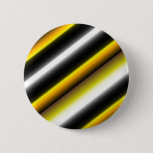 Badge Rond 5 Cm Bandes arc-en-ciel blanc jaune