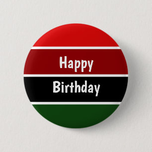 Badge Rond 5 Cm Bandes Rouges Et Vertes