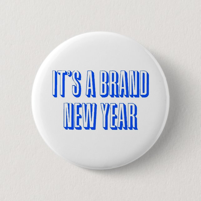 Badge Rond 5 Cm Bannière du Nouvel An (Devant)