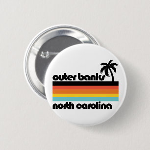 Badge Rond 5 Cm Banques extérieures Caroline du Nord