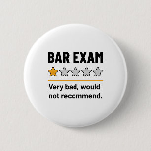 Badge Rond 5 Cm Bar Exam Funny 1 Étoiles Très Mauvais Ne Recommand