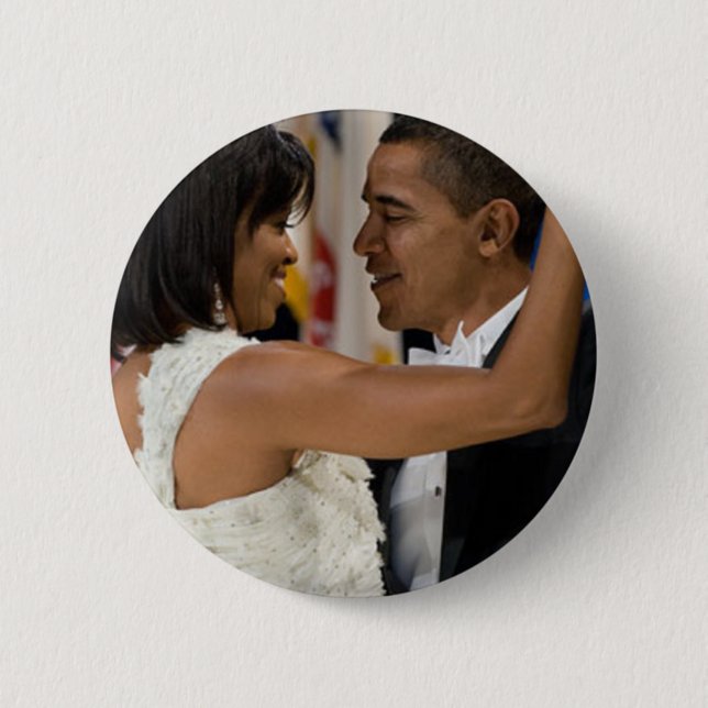 Badge Rond 5 Cm Barack et Michelle Obama (Devant)