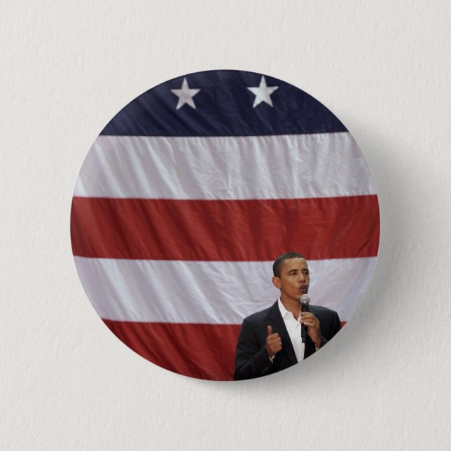 Badge Rond 5 Cm Barack Obama (Devant)