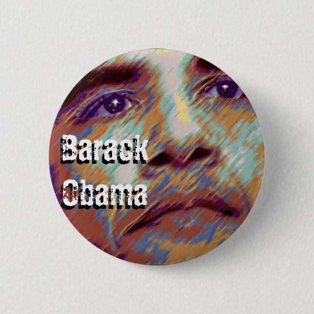 Badge Rond 5 Cm Barack Obama (Devant)
