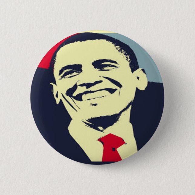 Badge Rond 5 Cm Barack Obama (Devant)