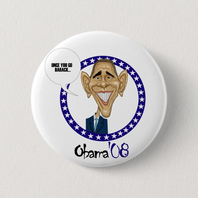Badge Rond 5 Cm BARACK Obama'08 (Devant)