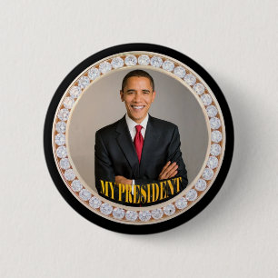 Badge Rond 5 Cm Barack Obama Mon Président