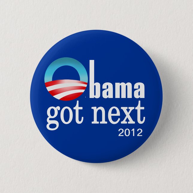 Badge Rond 5 Cm Barack Obama - Obama a obtenu après (Devant)