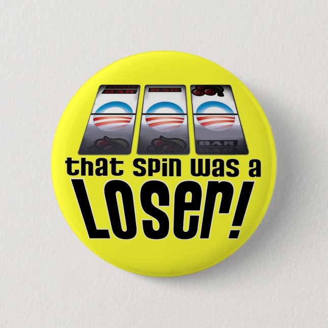 Badge Rond 5 Cm Barack Obama - perdant ! (Devant)