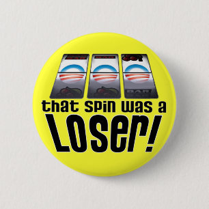 Badge Rond 5 Cm Barack Obama - perdant !