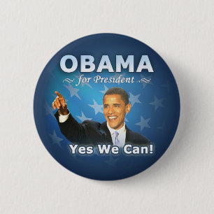 Badge Rond 5 Cm Barack Obama pour le président