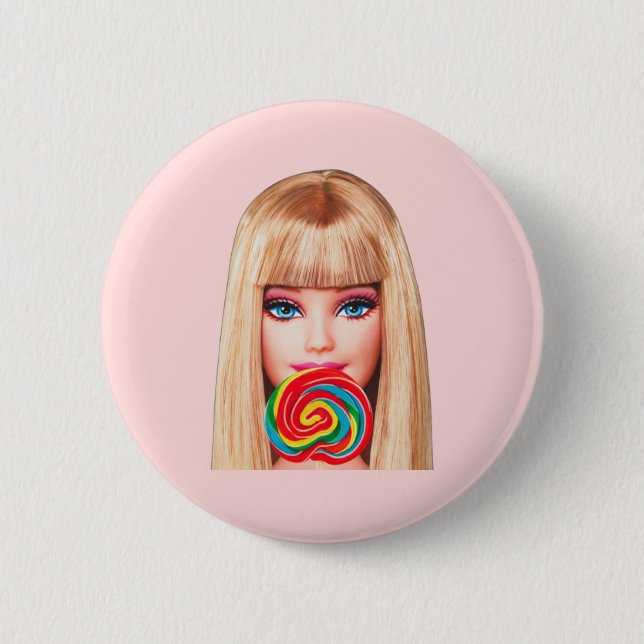 Badge Rond 5 Cm Barb Button (Devant)