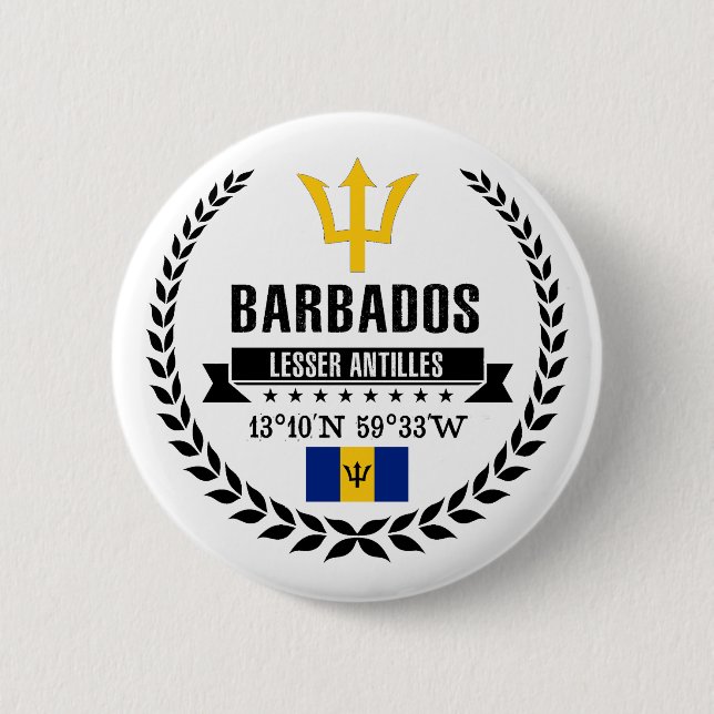 Badge Rond 5 Cm Barbade (Devant)