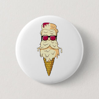Badge Rond 5 Cm Barbe de crème glacée