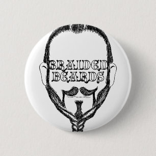 Badge Rond 5 Cm barbe tressée