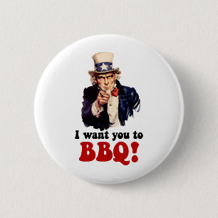 Badge Rond 5 Cm Barbecue drôle