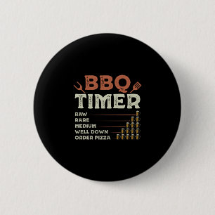 Badge Rond 5 Cm Barbecue drôle homme chef grill maître barbecue