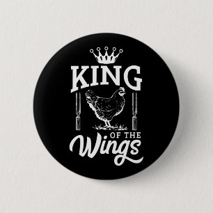 Badge Rond 5 Cm Barbecue Roi Des Ailes Drôle Poulet Barbecue