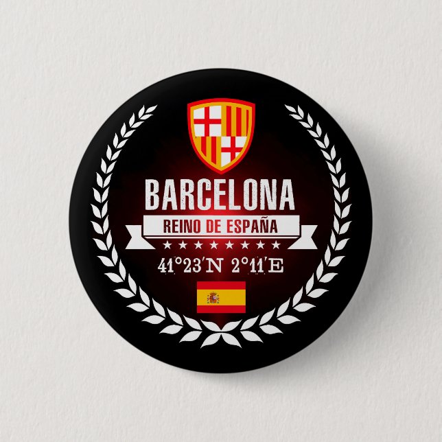 Badge Rond 5 Cm Barcelone (Devant)